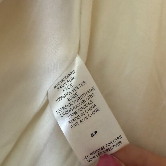 CAMI NYC Pavan Sherpa Jacket Ecru Size Small - Picture 6 of 7